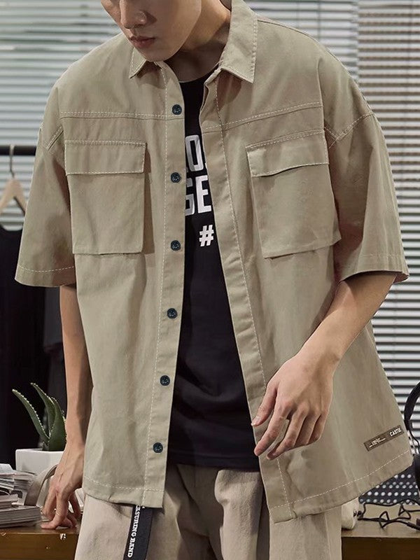 Men's Pocket Front Short Sleeve Cargo Shirt