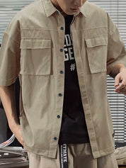 Men's Pocket Front Short Sleeve Cargo Shirt