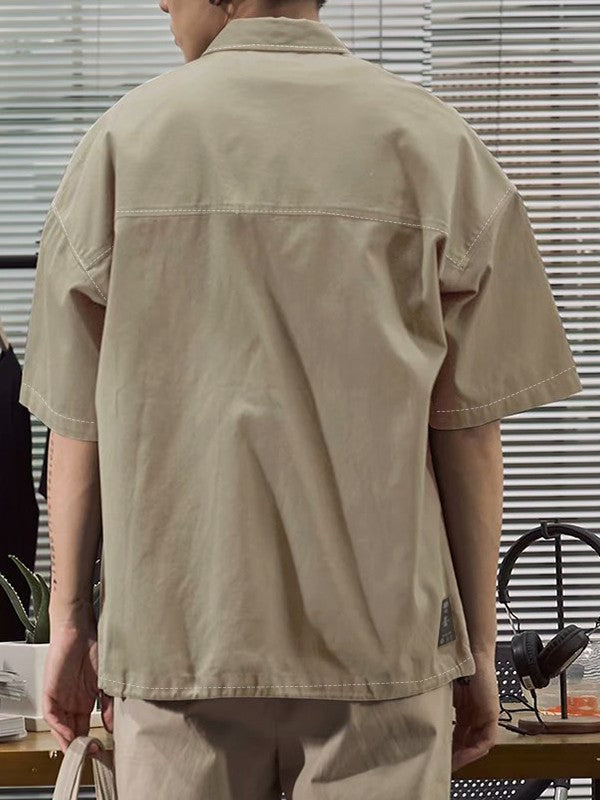 Men's Pocket Front Short Sleeve Cargo Shirt