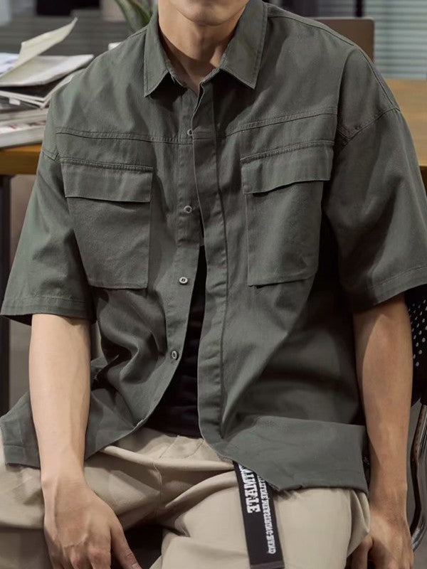 Men's Pocket Front Short Sleeve Cargo Shirt