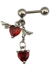1pc Winged Heart Drop Earring