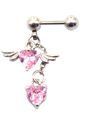 1pc Winged Heart Drop Earring