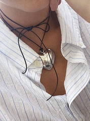 Adjustable Chunky Heart Charm Necklace