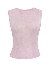 Semi Sheer Metallic Tank Top