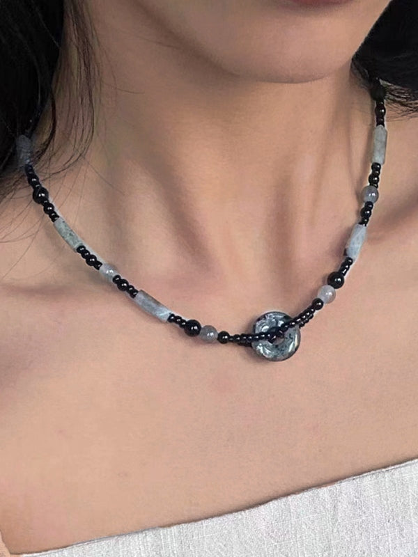 Vintage Irregular Beaded Necklace