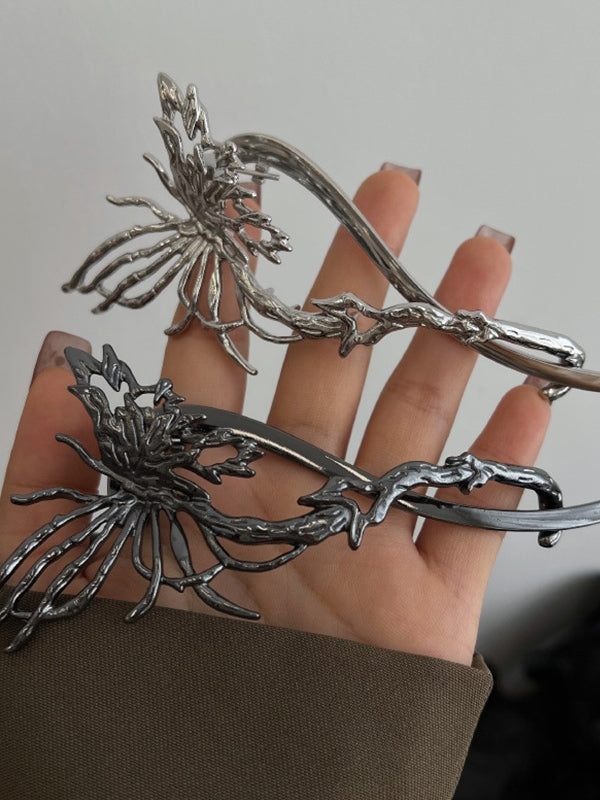 Grungy Butterfly Pattern Hair Clip
