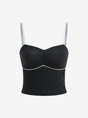 Vintage Lace Trim Crop Cami Top
