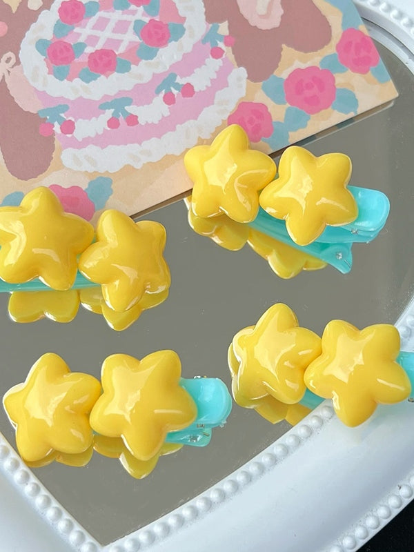 Double Star Charm Hair Clip