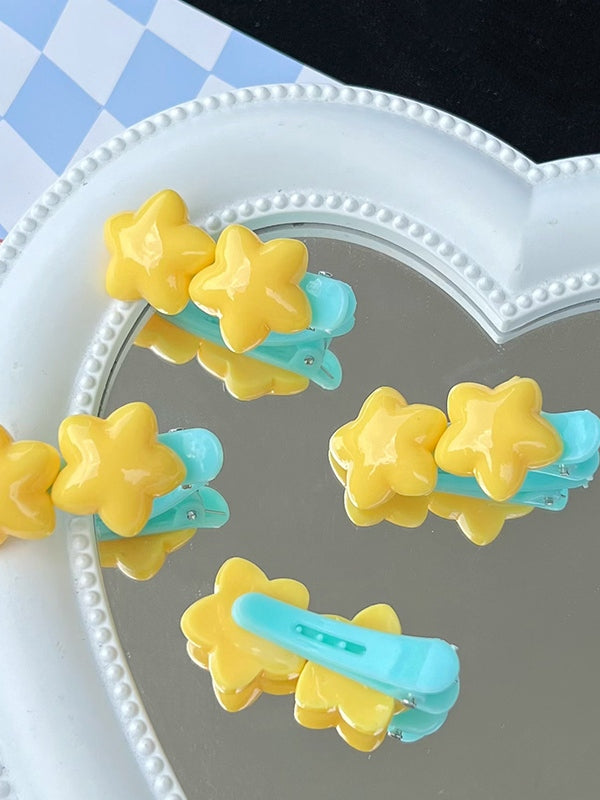 Double Star Charm Hair Clip
