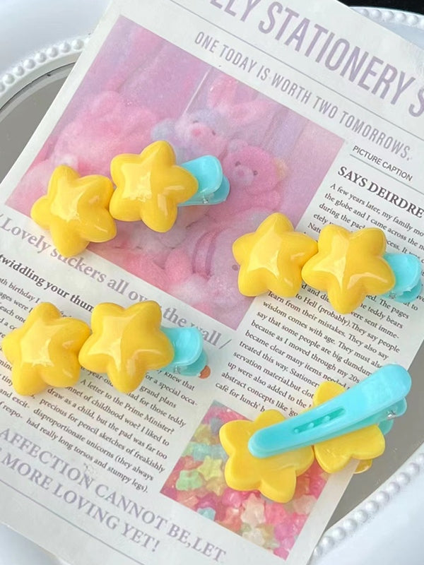 Double Star Charm Hair Clip