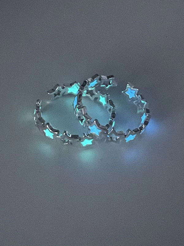 1pc Luminous Star Charm Cuff Ring