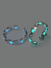 1pc Luminous Star Charm Cuff Ring