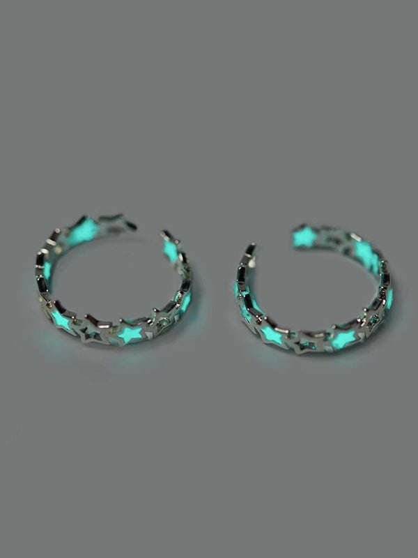 1pc Luminous Star Charm Cuff Ring