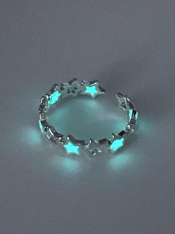 1pc Luminous Star Charm Cuff Ring