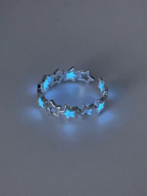 1pc Luminous Star Charm Cuff Ring