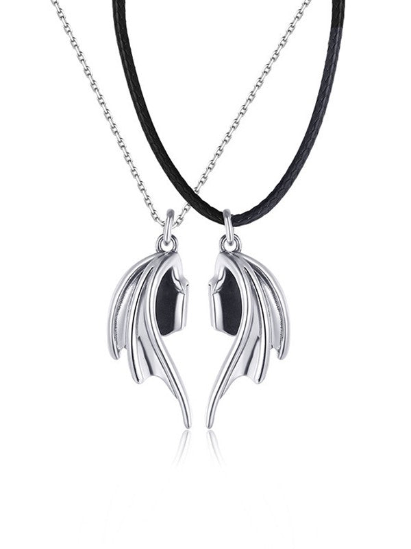 1pair Angel Devil Wing Pendant Necklaces