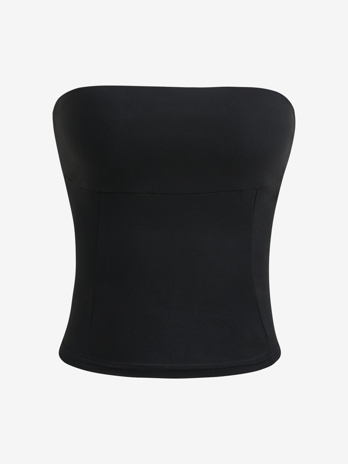 Paneled Solid Color Bandeau Top