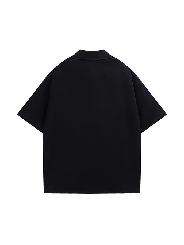 Men's Punk Graphic Button Down Shirt