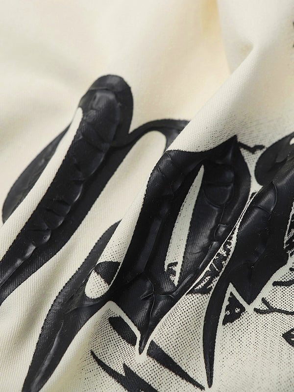 Men's Punk Graphic Button Down Shirt