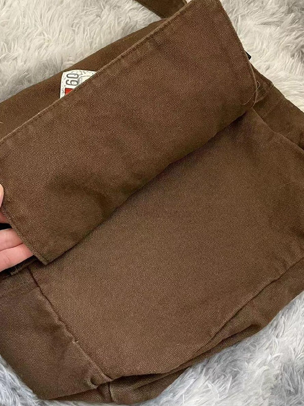 Vintage Patch Design Messenger Bag