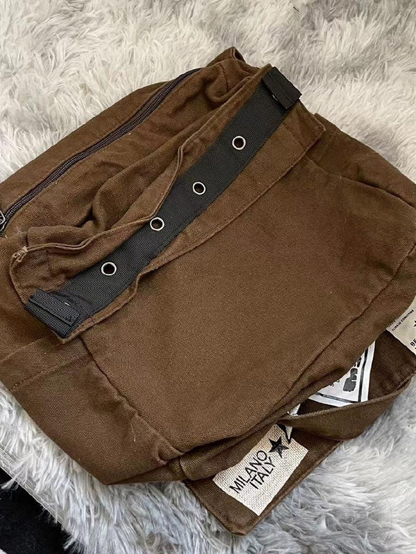 Vintage Patch Design Messenger Bag