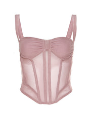 Sheer Mesh Corset Top