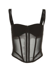 Sheer Mesh Corset Top