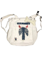 Bone Embellish Demon Crossbody Bag