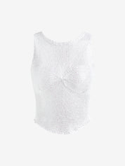 Sequin Cutout Knit Tank Top