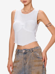 Sequin Cutout Knit Tank Top