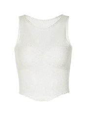 Sequin Cutout Knit Tank Top