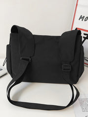 Solid Color Tooling Crossbody Bag