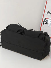 Solid Color Tooling Crossbody Bag