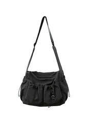 Solid Color Tooling Crossbody Bag