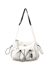 Solid Color Tooling Crossbody Bag