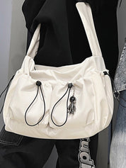 Solid Color Tooling Crossbody Bag