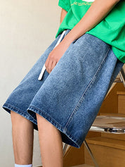 Men's Basic Wash Loose Fit Denim Shorts