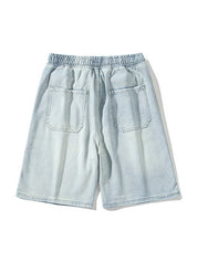 Men's Basic Wash Loose Fit Denim Shorts