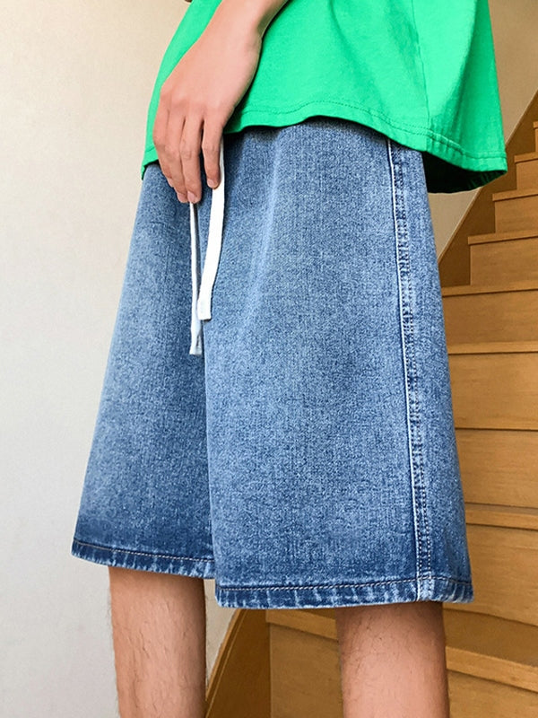 Men's Basic Wash Loose Fit Denim Shorts