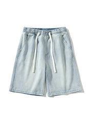 Men's Basic Wash Loose Fit Denim Shorts