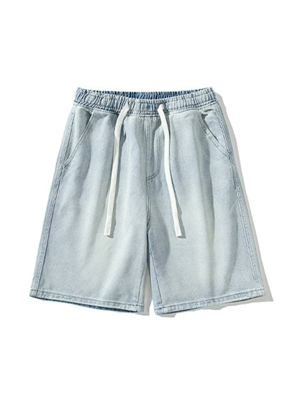 Men's Basic Wash Loose Fit Denim Shorts