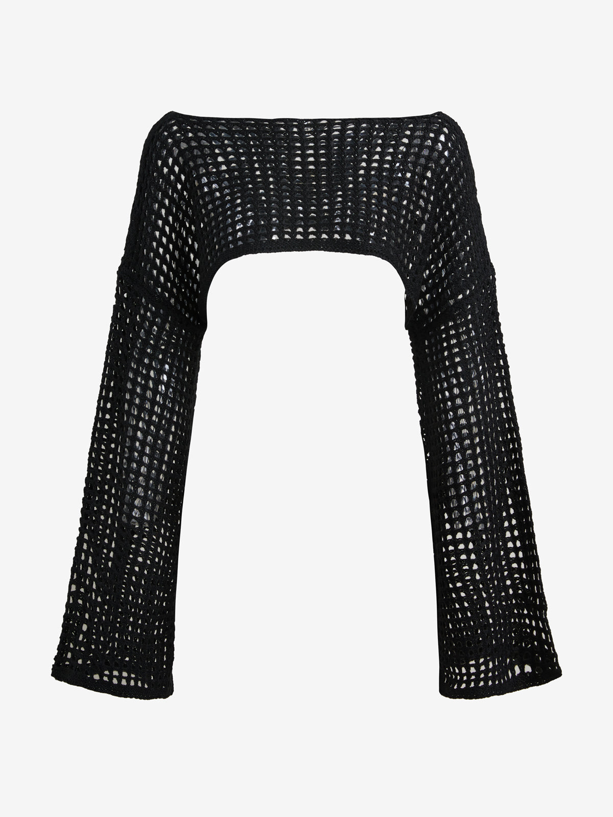 All Over Cutout Flare Sleeve Knit