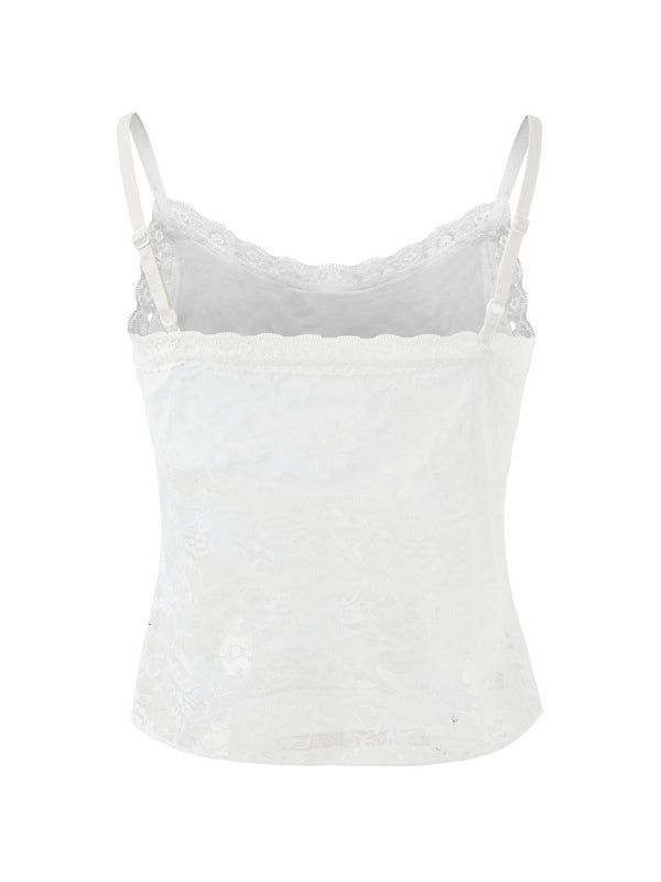 Lace See Through Cami Top