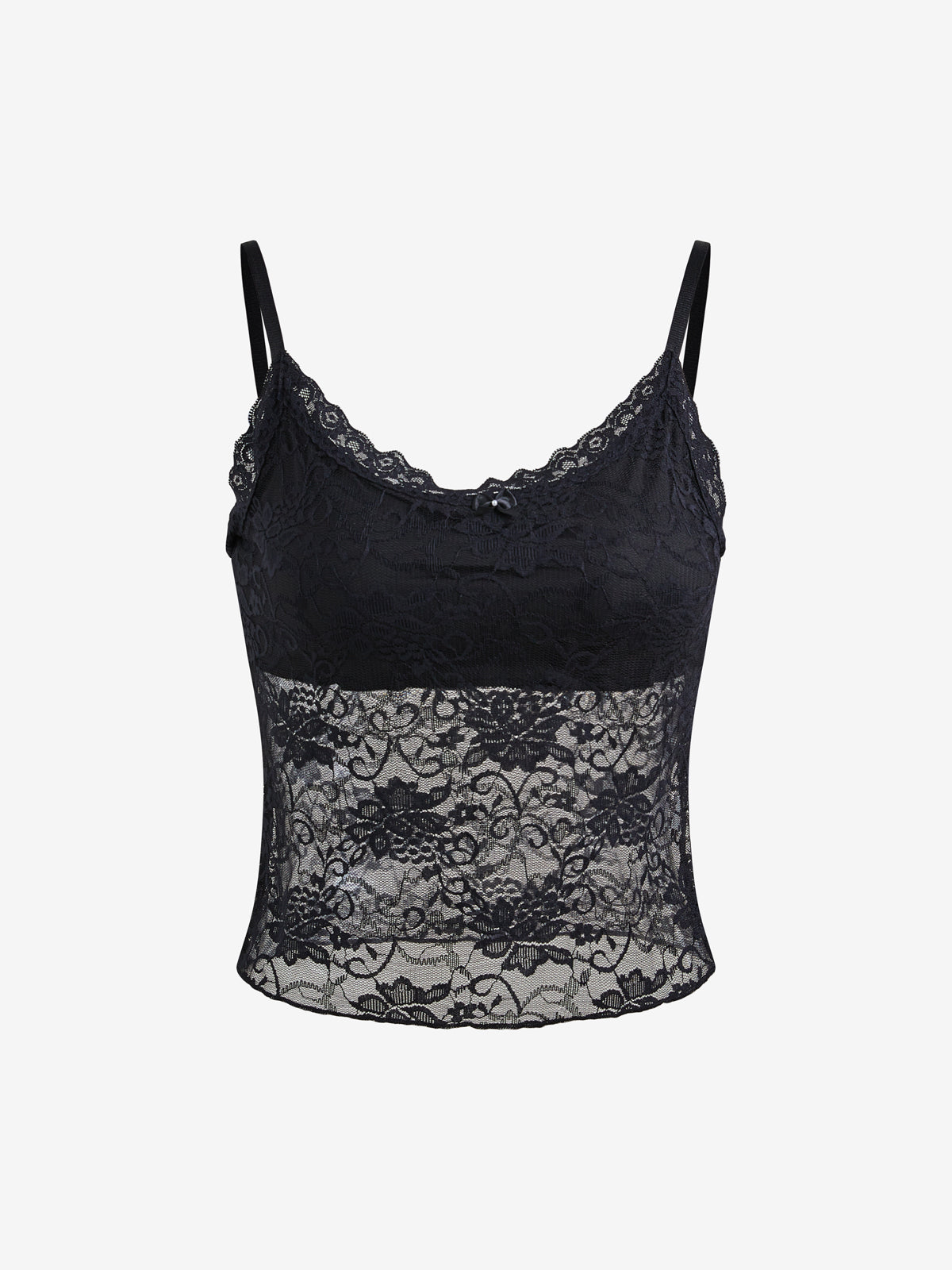 Lace See Through Cami Top