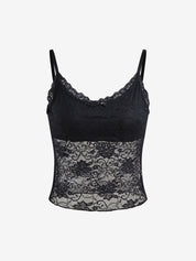 Lace See Through Cami Top