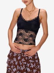 Lace See Through Cami Top