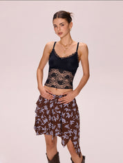 Lace See Through Cami Top