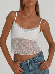 Lace See Through Cami Top