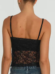 Lace See Through Cami Top