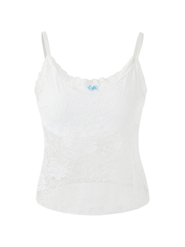 Lace See Through Cami Top
